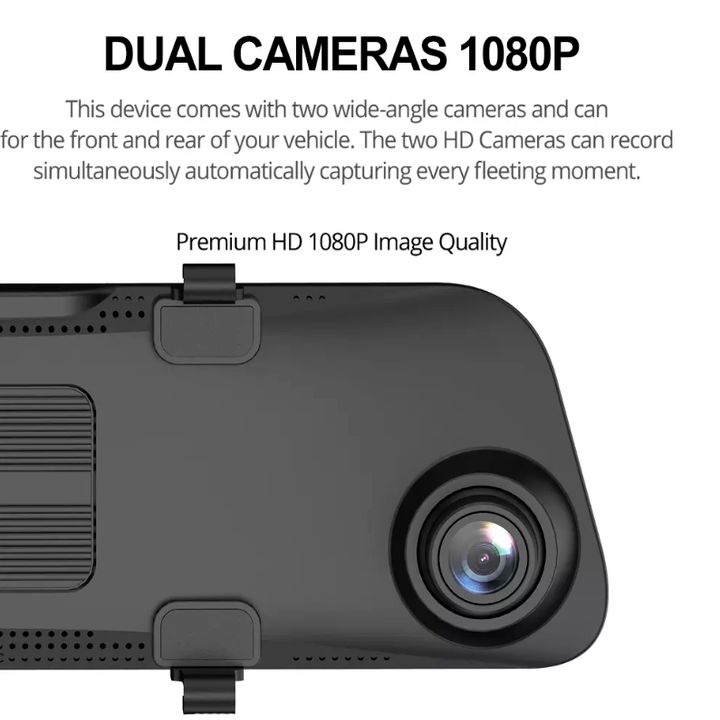 Camera hành trình gương ô tô Whexune D50, 4G, Wifi, 12 inch