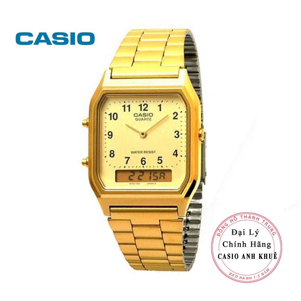 Đồng hồ Unisex Casio Vintage AQ-230GA-9BMQ dây kim loại