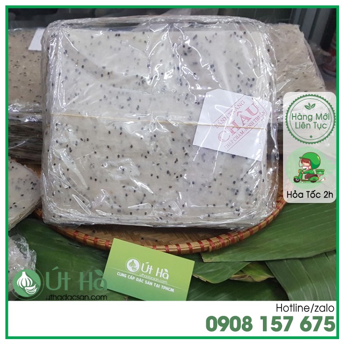 Bánh Tráng Mè Phan Rang Sấp 1Kg Bánh Tráng Cuốn Mè Đen Ninh Thuận Dẻo Ngon Không Dính - Út Hà Đặc Sản