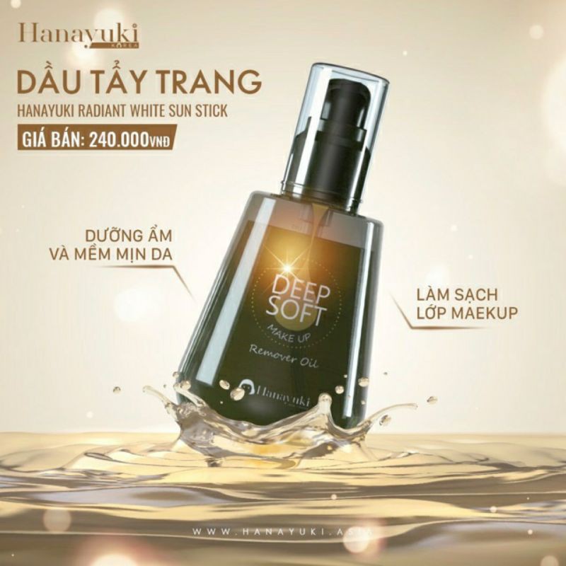 Dầu tẩy trang Hanayuki Makeup Remover - Hanayuki Korea Chính Hãng 100%