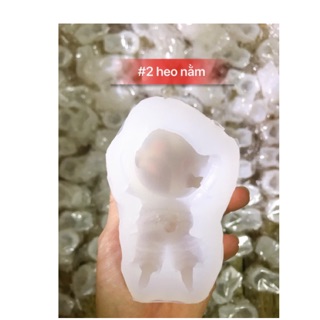 Khuôn con heo silicon làm chè heo tắm tiên pudding hàng đẹp