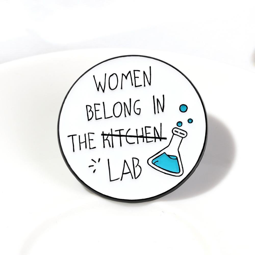 Huy Hiệu Cài Áo Kim Loại Họa Tiết Công Thức Hóa Học Dễ Thương