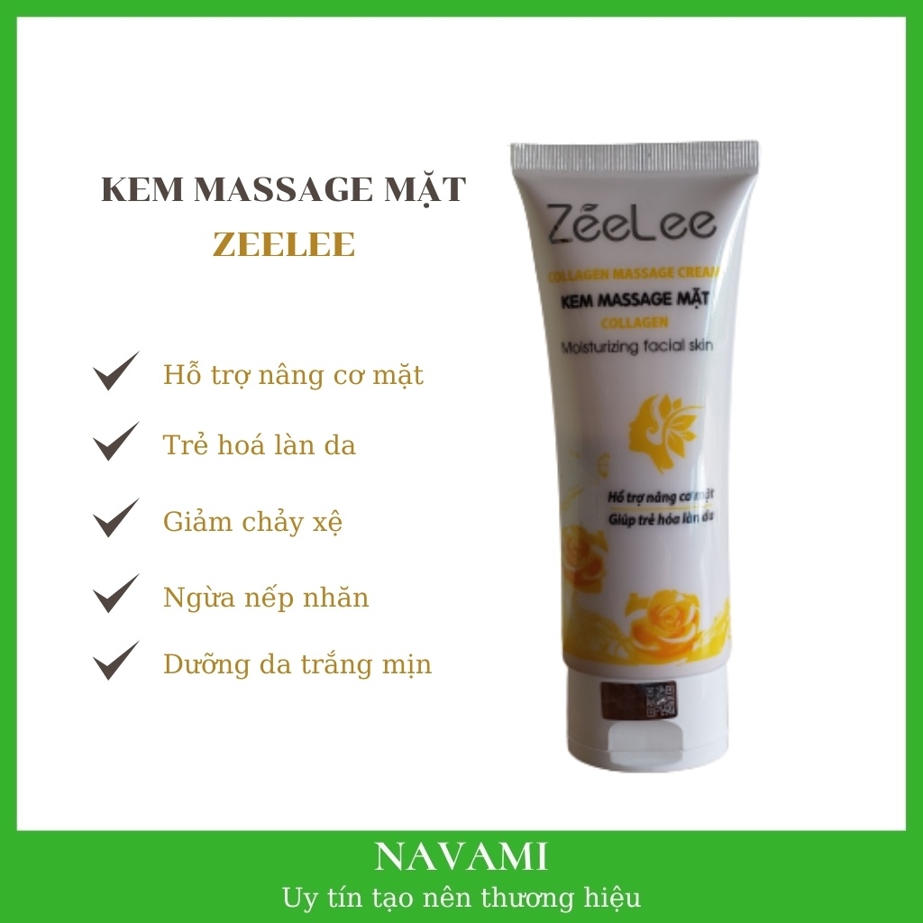 Kem massage mặt dưỡng trắng da làm mờ thâm nám ZeeLee 100ml hỗ trợ nâng cơ mặt phục hồi trẻ hoá làn da  chống lão hoá
