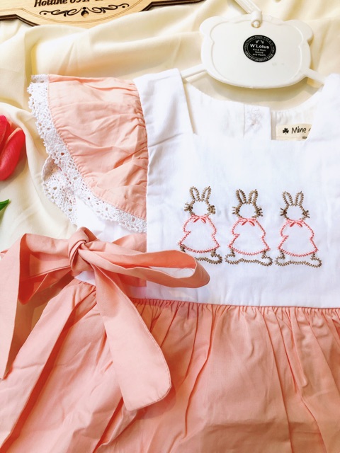 Váy mine thỏ xuất dư xịn cho bé gái size 1-5t