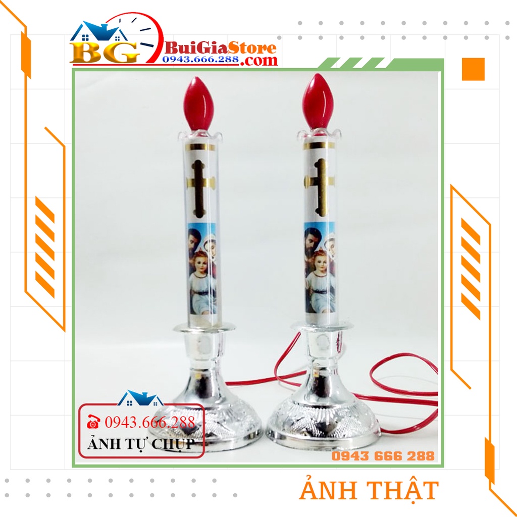 Đèn cầy kiếng nhỏ trắng KL053T - Đèn cầy Thiên Chúa Giáo
