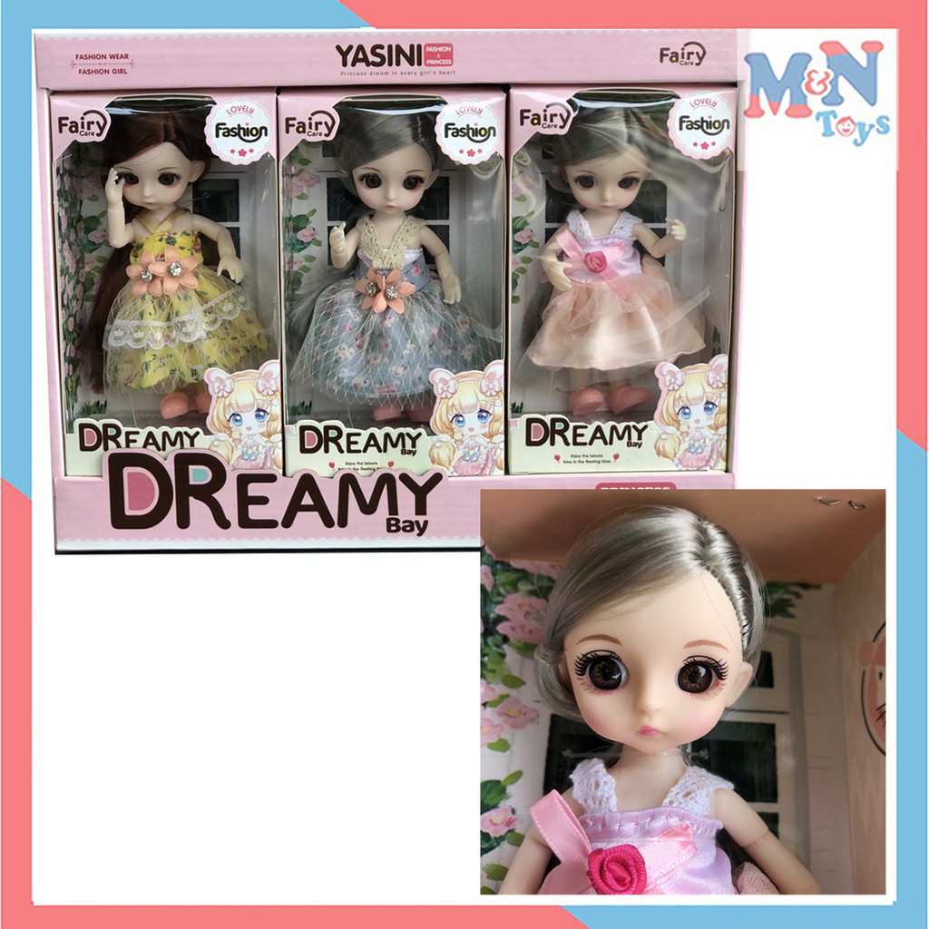 Búp Bê Barbie 17cm nhựa mềm có khớp Xinh Xắn Đáng Yêu- Búp bê thời trang Yasini