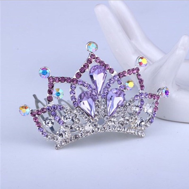 Cài tóc vương miện công chúa đính đá lấp lánh