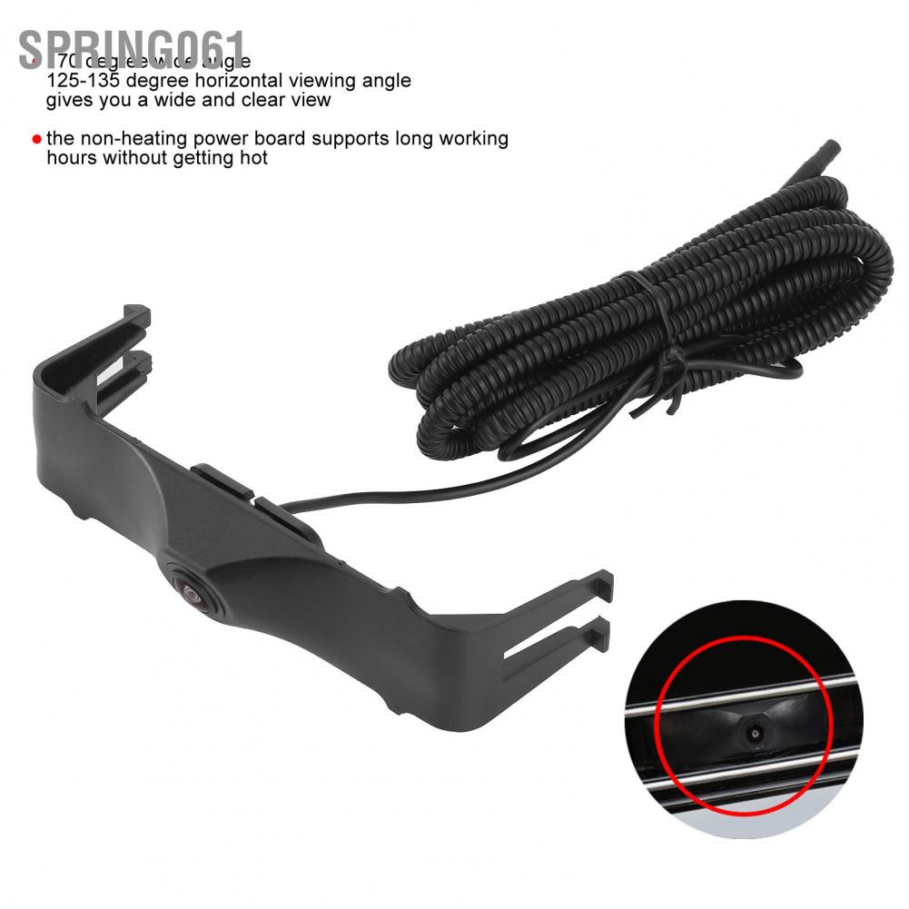 Spring061 CCD Front View Camera Logo Embedded Driving Recording IP68 Waterproof Fit for A6L 2016