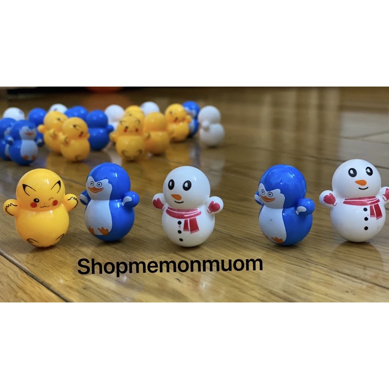 Đồ chơi mini Lật Đật CHIM CÁNH CỤT - PIKACHU - NGƯỜI TUYẾT dễ thương