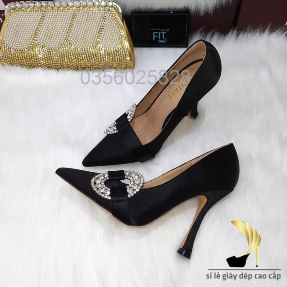Giày cao gót BIGTREE đính đá vải satin bóng cao cấp( hàng order có sau 4-5 ngày) *^ ^ * 📸 ,
