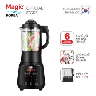 Máy Xay Nấu Đa Năng 3D 6 lưỡi dao Magic Korea A96 Đen,cối thủy tinh,bảo hành chính hãng