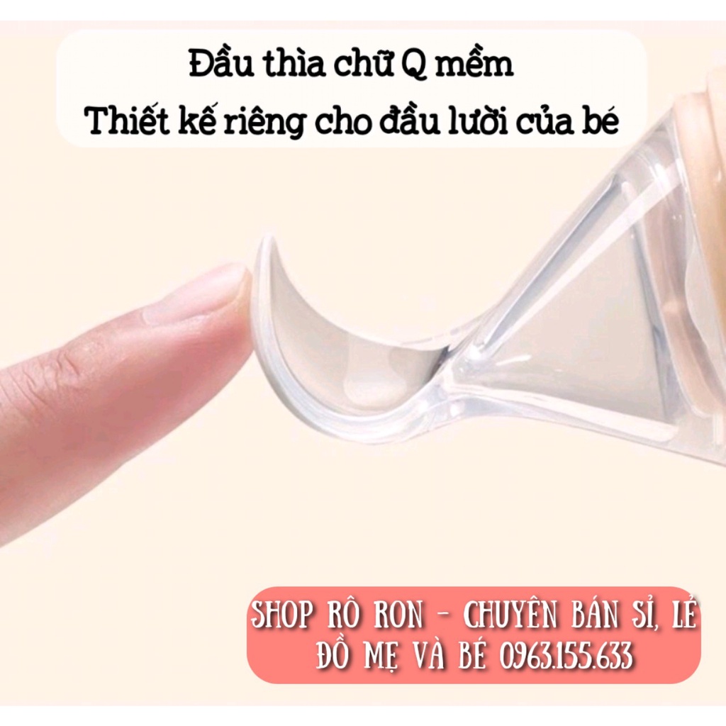 [Chính hãng] Bình thìa ăn dặm MOLLI - Bình thìa silicon cho bé - Shop Rô Ron