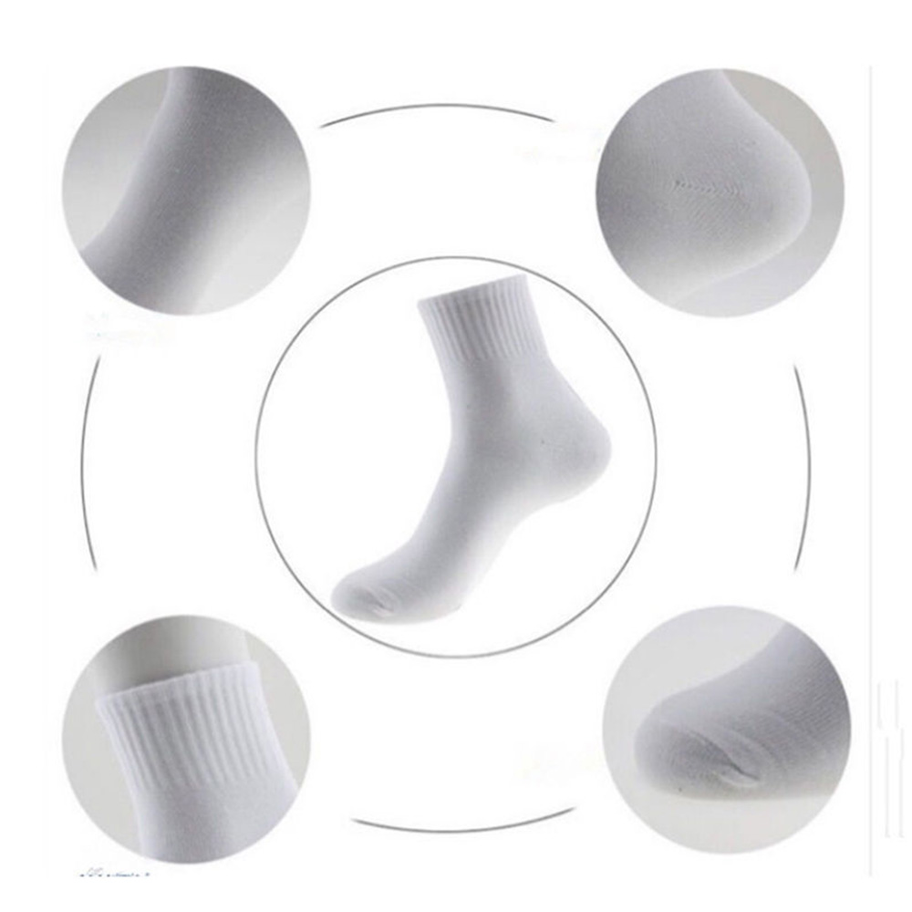 Etzkorn Set 5 Đôi Vớ Thể Thao Bằng Cotton Mềm Mại Màu Trắng Đen Xám Giản Dị Thời Trang Thu Đông Bán Chạy Cho Nam