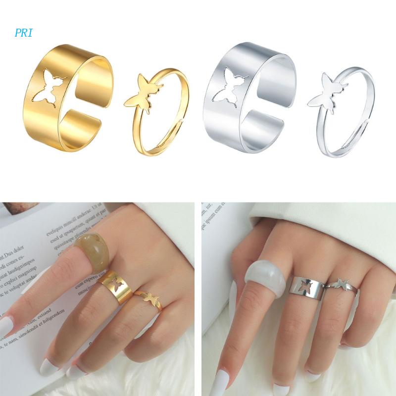 Nhẫn Hở Mạ Vàng / Bạc Hình Cánh Bướm