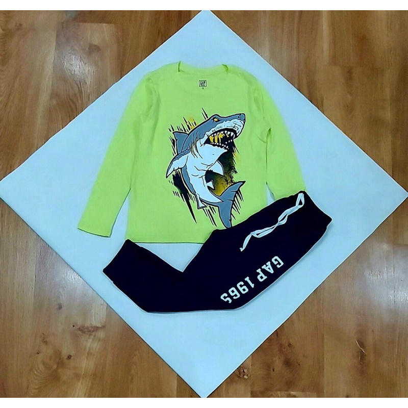 Bộ GAP quần áo dài tay size đại cho bé trai hàng VNXK 100% cotton