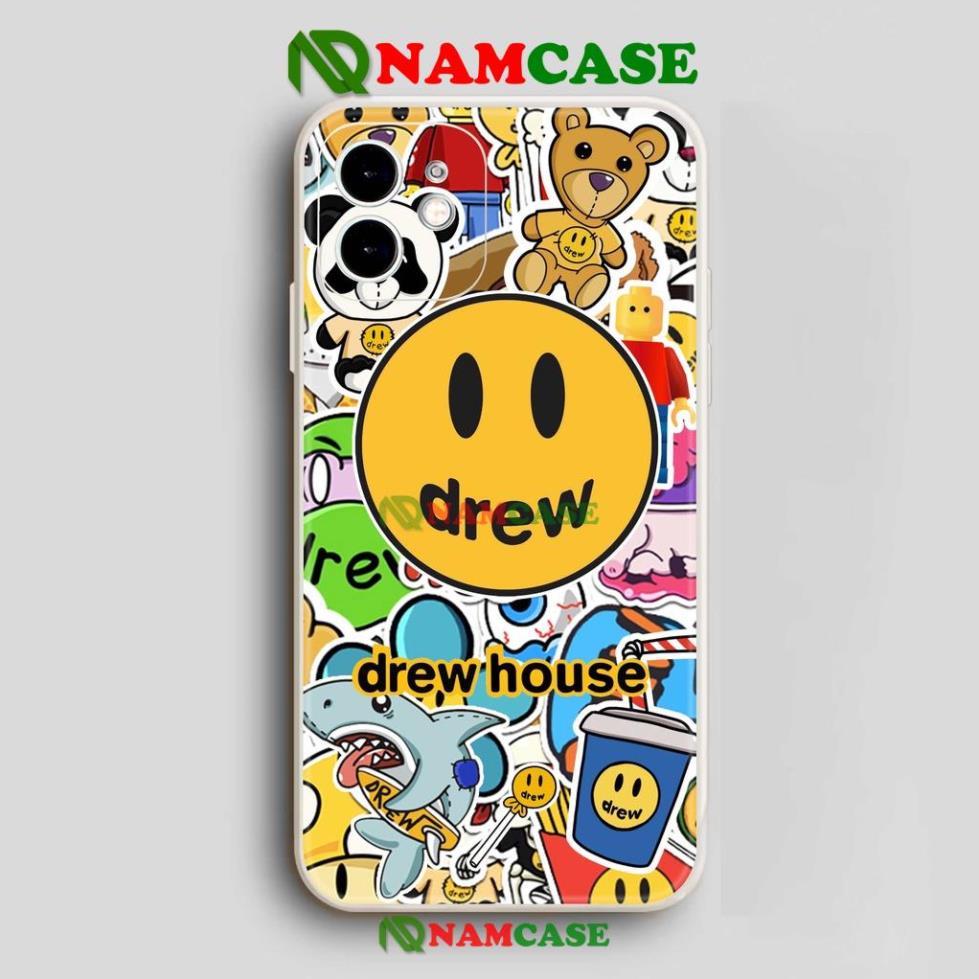 Ốp lưng iPhone Drew cạnh viền vuông silicon mềm dẻo cho iphone 6/6s/7/8/X/XS/XR/11/12/13 Pro Plus Max cute dễ thương đẹp