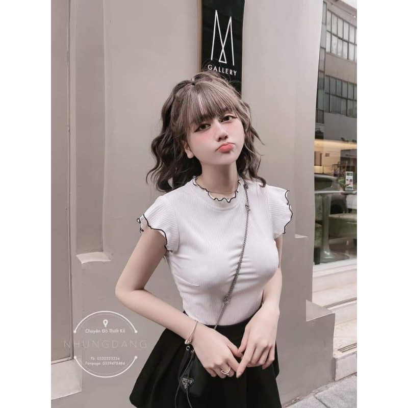 Áo Croptop Cuốn Biên