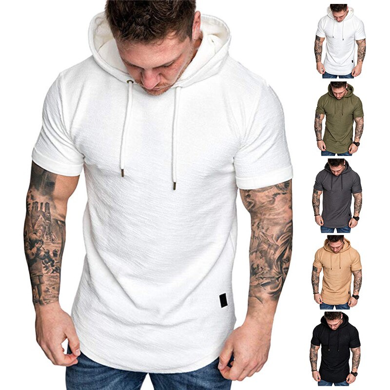Áo Hoodie Thể Thao Tay Ngắn Thời Trang Mùa Hè Cho Nam