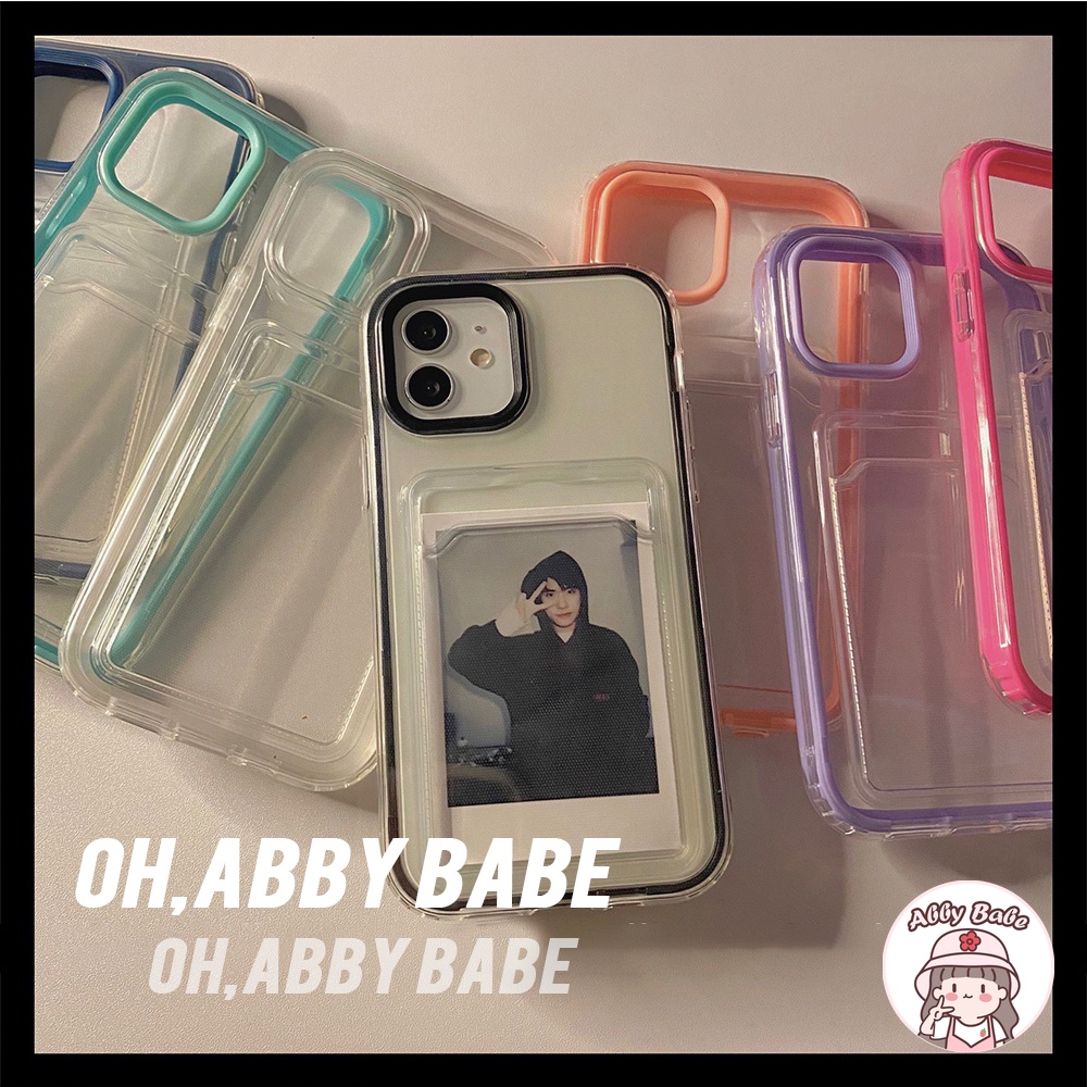 Ốp Điện Thoại TPU Mềm Mỏng Chống Sốc Có Ngăn Đựng Thẻ 3 Trong 1 Cho IP 13 12 11 Pro Max XR 8 7 Plus