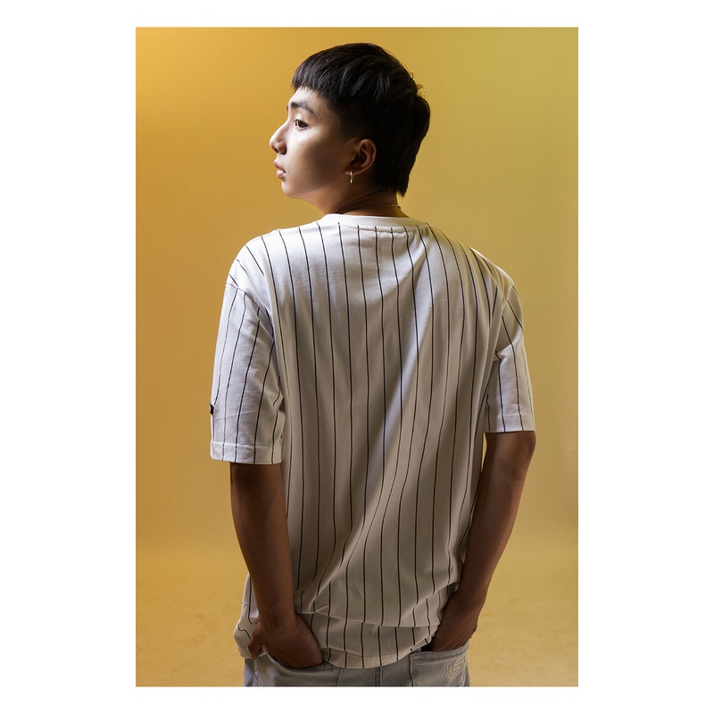 Áo Thun Nam Sọc Tay Ngắn Cổ Tròn Y2010 12VAHDT Đại Hành Khả Ver3 20535 |YaMe|