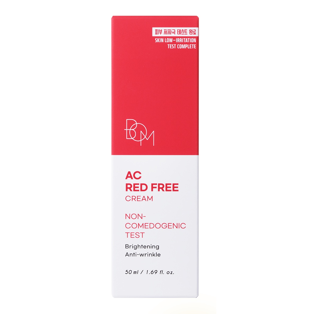 KEM DƯỠNG SÁNG DA NGỪA MỤN BOM AC RED FREE CREAM 50ML