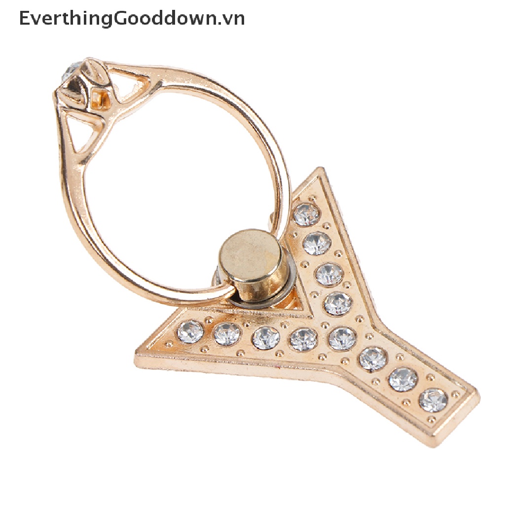 Everthinggooddown Giá Đỡ Điện Thoại Kim Loại Hình Chữ Cái Đính Kim Cương Giả