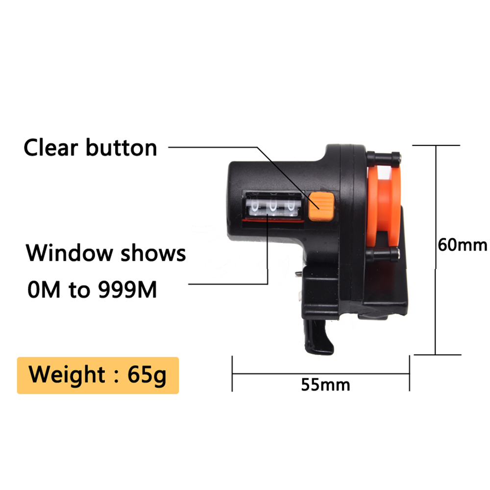 Dụng cụ đếm chiều dài dây câu cá 0-999m