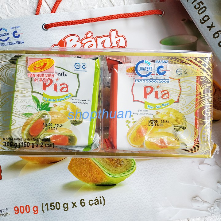 Bánh pía Bách Vị Tân Huê Viên 900g  Có kèm túi xách