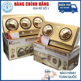 [ SẢN PHẨM CHÍNH HÃNG ] Đèn sưởi nhà tắm Korchi  2 bóng / Đèn sưởi nhà tắm Korchi  3 bóng, bóng chống lóa mắt