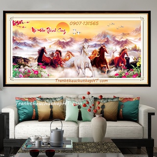 Tranh đính đá Mã đáo thành công VS485: 120*65cm - (tự đính)