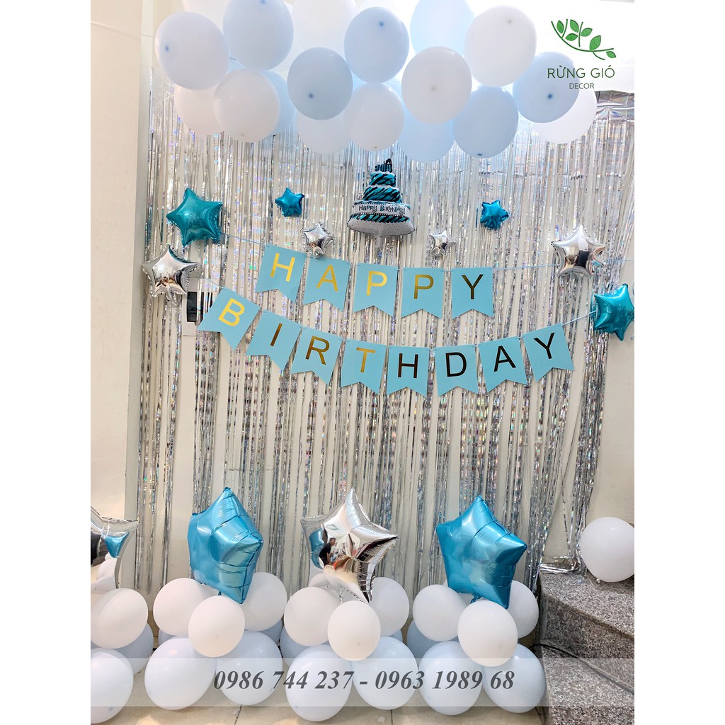 Set Bóng Trang Trí Sinh Nhật Happy Birthday Y Hình Mã SN07