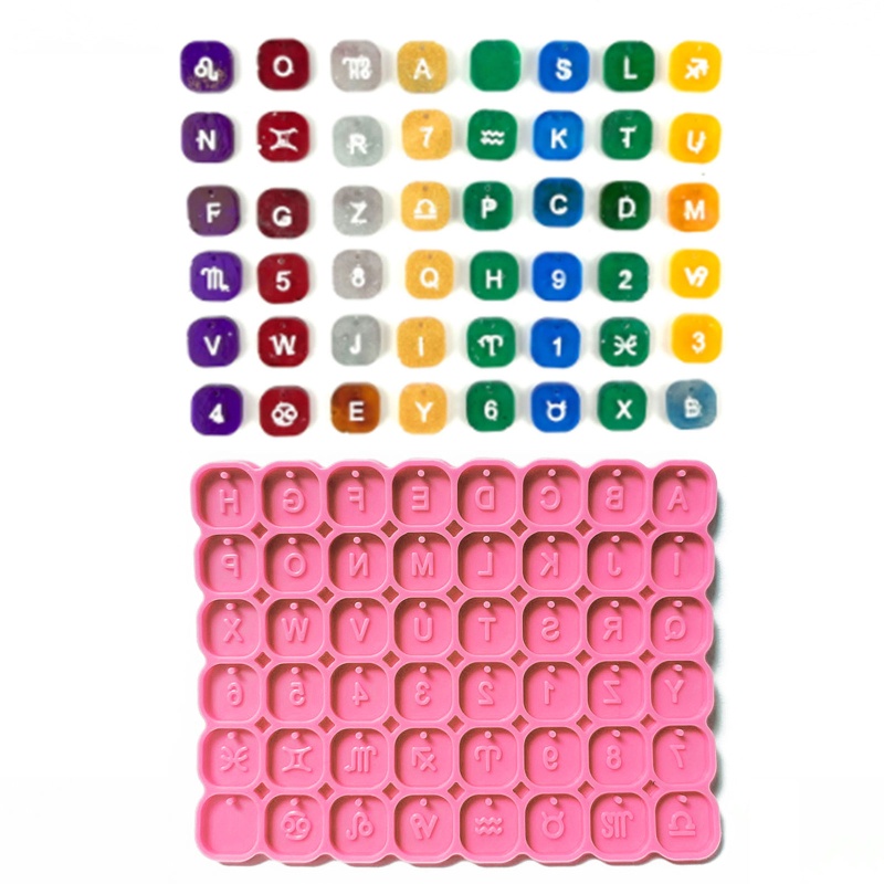 Khuôn Silicone Có 48 Chữ Tự Làm Móc Khóa Tiện Dụng