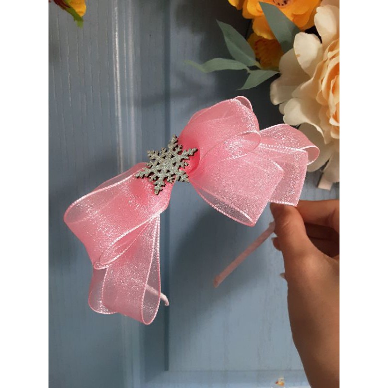 Bờm tóc cho bé gái đính bông tuyết siêu xinh giá rẻ