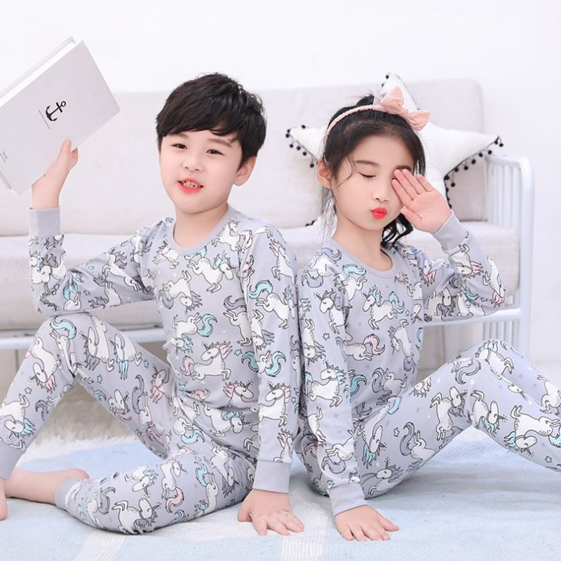 Bộ Đồ Ngủ Cotton In Họa Tiết Hoạt Hình Cho Bé