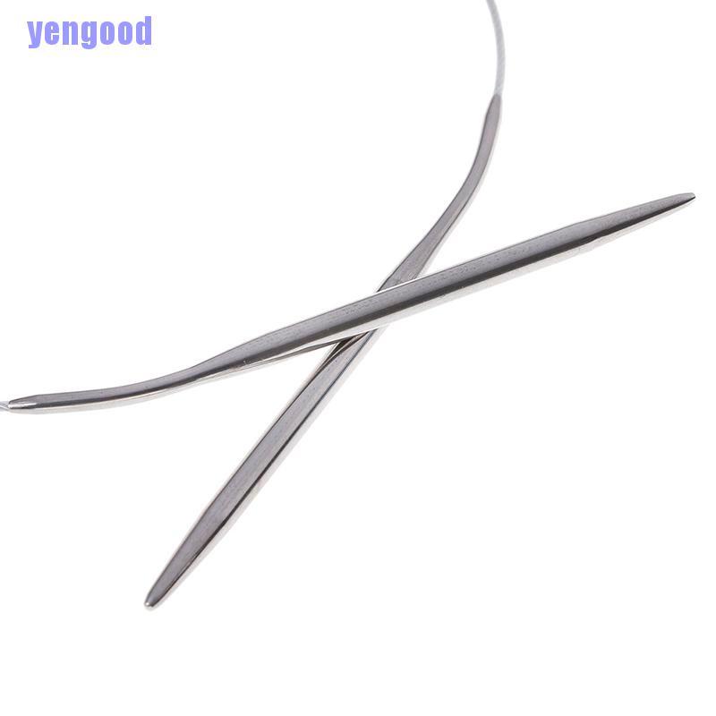 Bộ 11 Kim Đan Len Bằng Thép Không Gỉ Kích Thước 43 / 65 / 80Cm