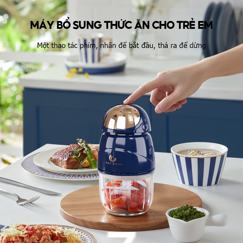 Máy xay sinh tố thực phẩm HAN RIVER cỡ nhỏ đa năng cho nhà bếp - Hàng chính hãng