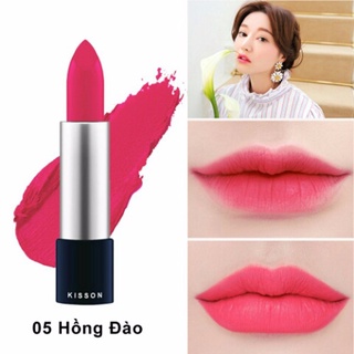 Son môi kisson màu hồng đào son lì