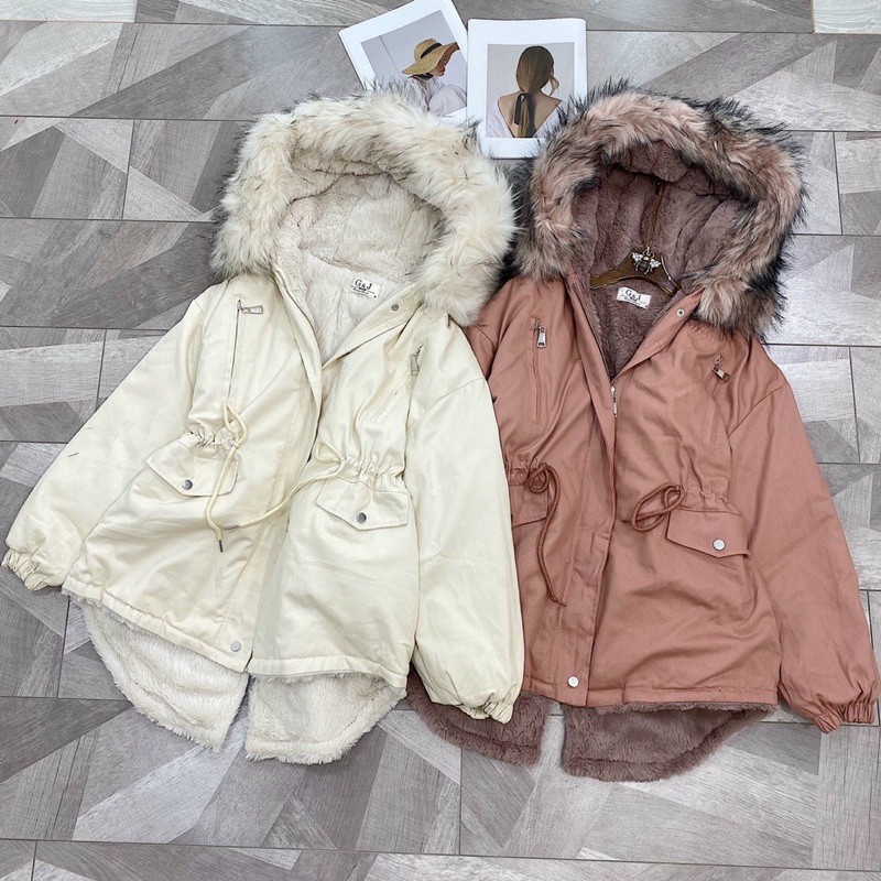 XẢ HÀNG SALE SÓC Áo khoác parka kaki mũ lông hàng chuẩn loại 1 freesize | BigBuy360 - bigbuy360.vn