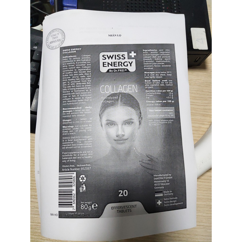 Viên Sủi Collagen Thuần Khết Tự Nhiên Giúp Giảm Nếp Nhăn, Da Luôn Căng Mịn và Tươi Trẻ Swiss Energy Collagen 20 Viên | BigBuy360 - bigbuy360.vn