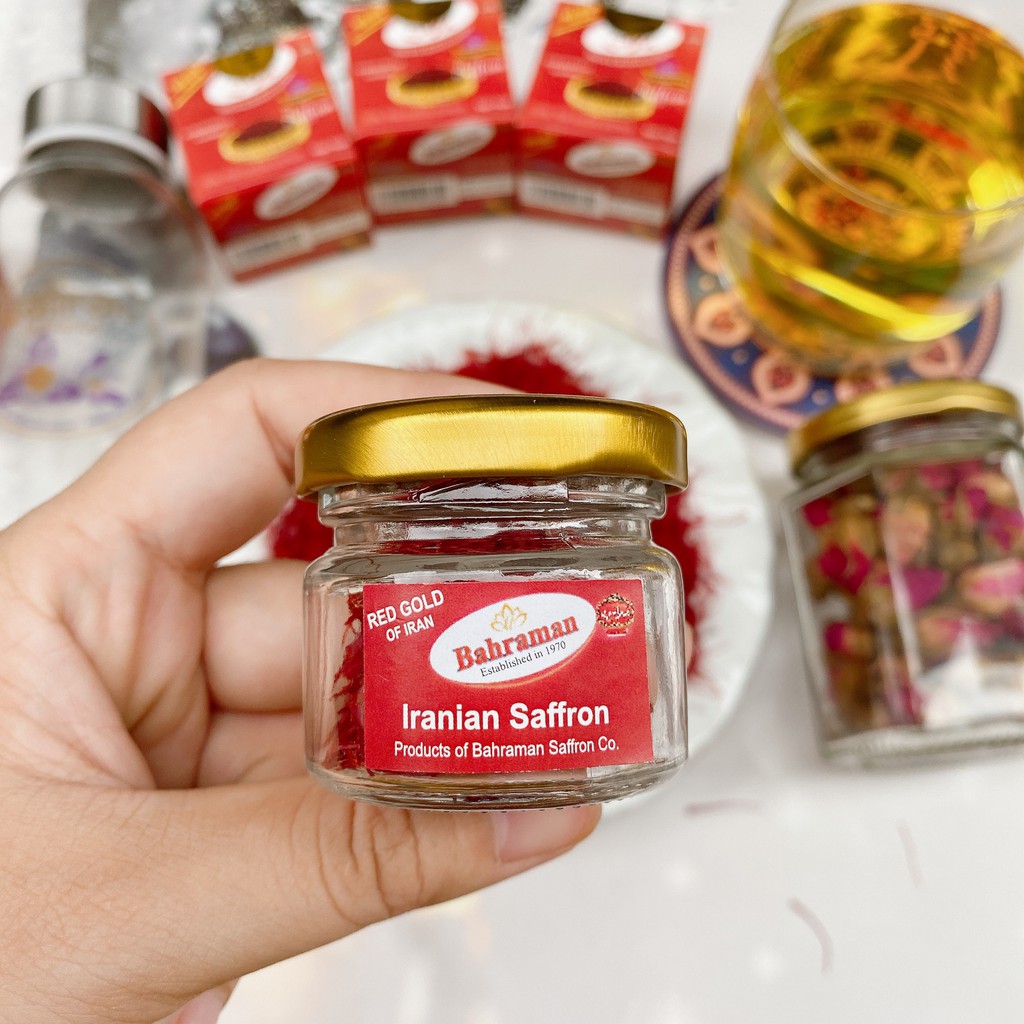 Saffron,Nhuỵ Hoa Nghệ Tây Iran Hàng Loại 1 Supper Negin [1GR] Tặng Hoa Hồng Và Bình Pha 500ml | BigBuy360 - bigbuy360.vn