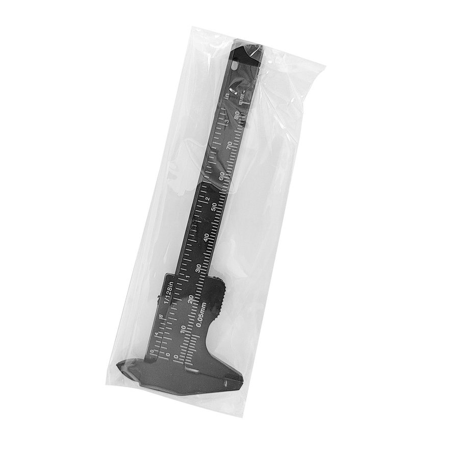 Thang đo đôi 80MM Thước đo lông mày bằng nhựa Vernier Calibre Thước