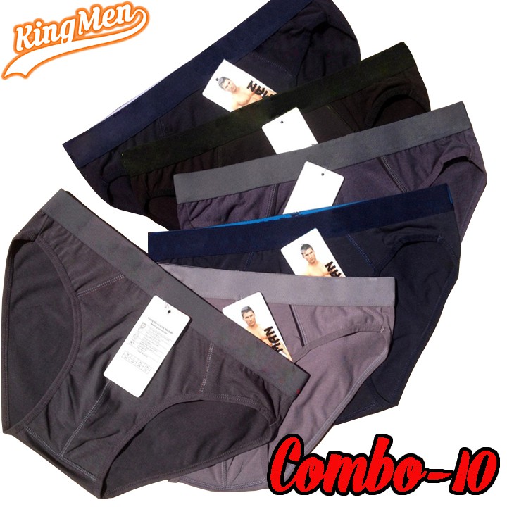 Combo 10 quần lót nam, quần sịp nam cotton - nhiều mẫu lưng