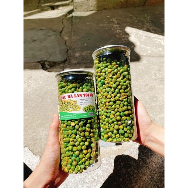 ĐẬU HÀ LAN TỎI ỚT_ GIÒN THƠM NGON - 450G  An Toàn Vệ Sinh Thực Phẩm