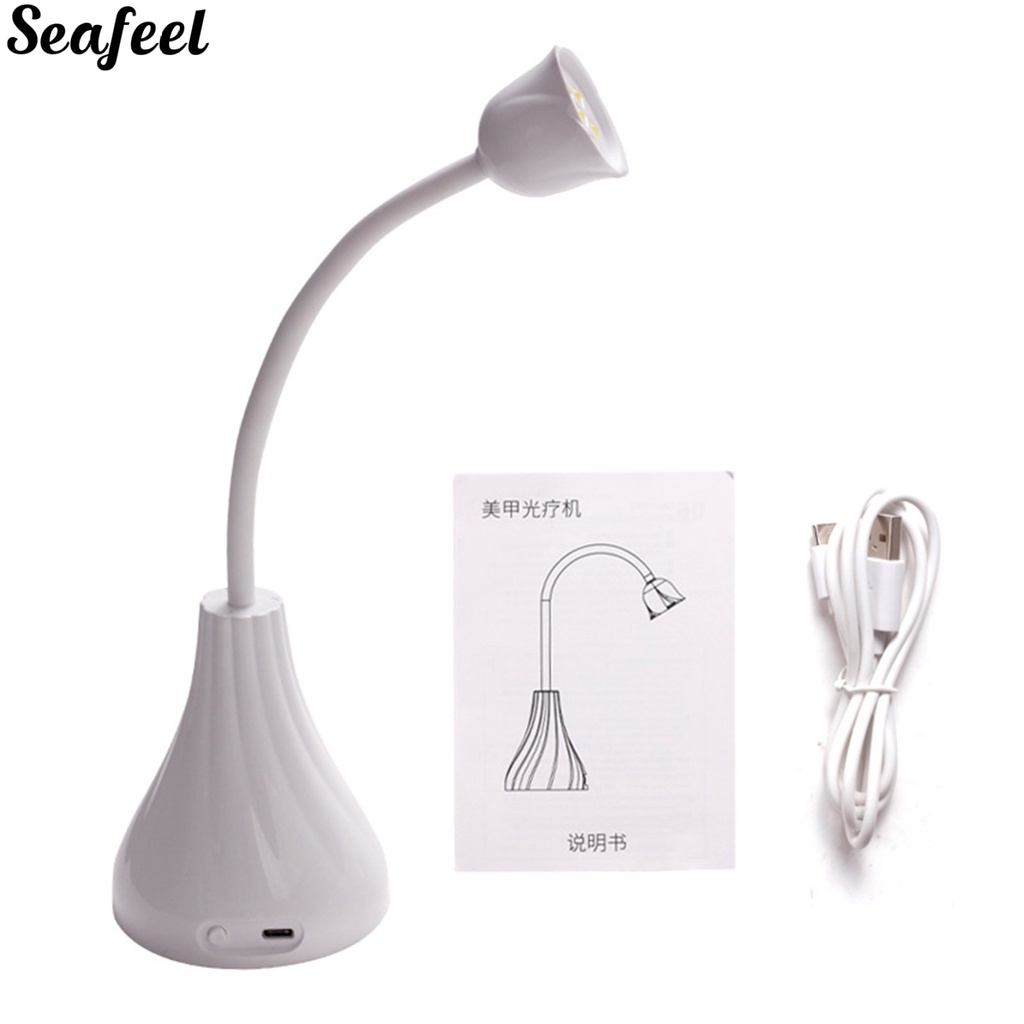 [Hàng mới về] Đèn sấy khô móng tay mini cổng cắm USB hình hoa sen tiện dụng dành cho nữ