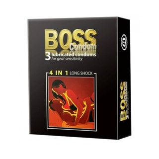 BCS - Bao cao su Boss 4 in 1 (hộp 3 bao)