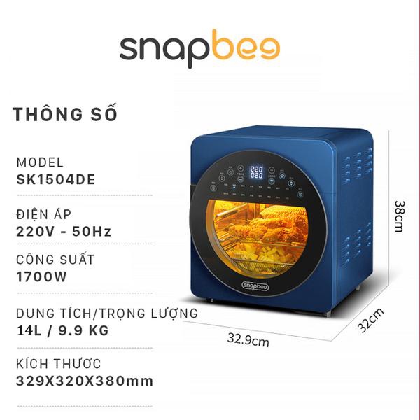 Nồi chiên không dầu điện tử Snapbee SK1504DE 14 lít - Lò nướng bánh, sấy khô, rã đông, xiêng thịt - BH 24 THÁNG