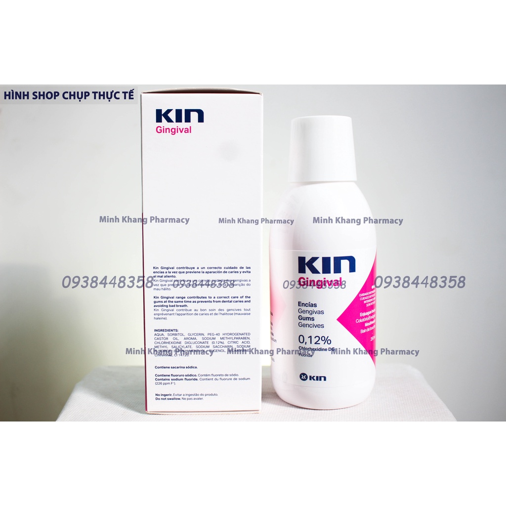 Nước súc miệng Kin Gingival 250ml vệ sinh răng miệng hỗ trợ trắng răng khử hôi miệng giúp thơm miệng ngừa sâu răng