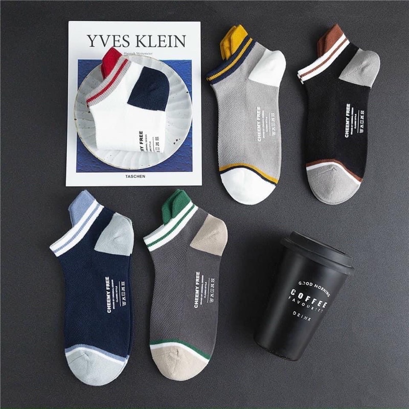 10 Đôi tất cotton len trong túi zip hàng đẹp