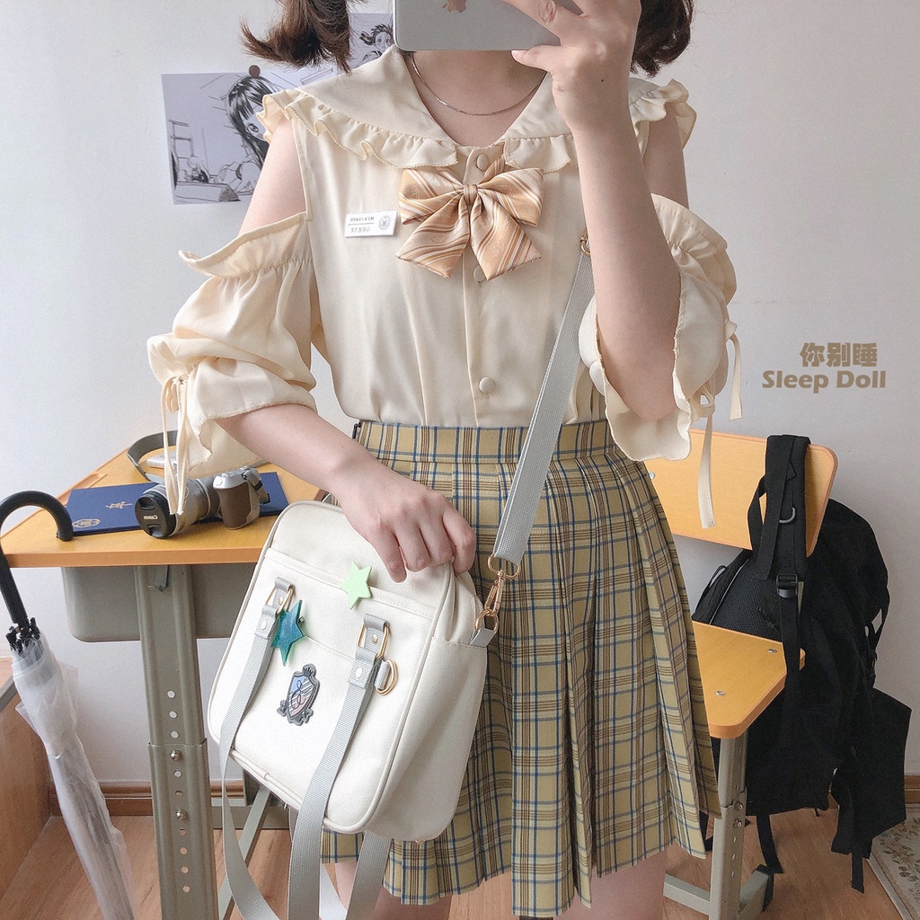 Áo sơ mi - Áo Blouse Brand Sleep Doll hở vai #Seppdoll #Somi #Blouse