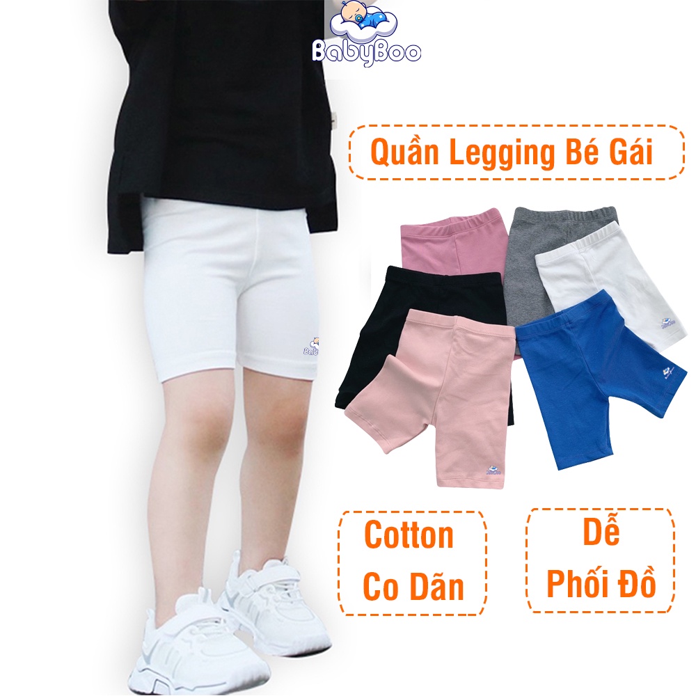 Quần Legging Bé Gái Cotton Co Dãn 4 Chiều Thoáng Mát - BabyBoo - Pibo Store